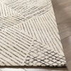 Este Mid-Century Modern Geometric Distressed Grey Kilim-Style Rug
