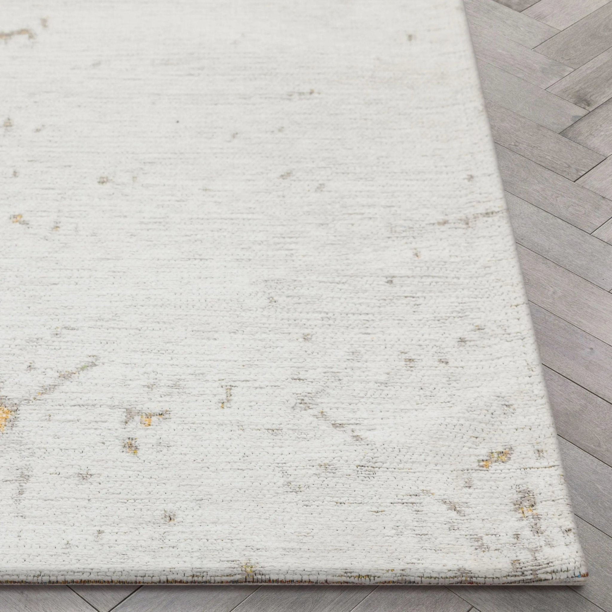 Napio Modern Abstract Brush Stroke Grey 5'3" x 7'3" Rug Well Woven