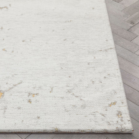 Napio Modern Distressed Abstract Brush Stroke Grey Kilim-Style 5'3" x 7'3" Rug