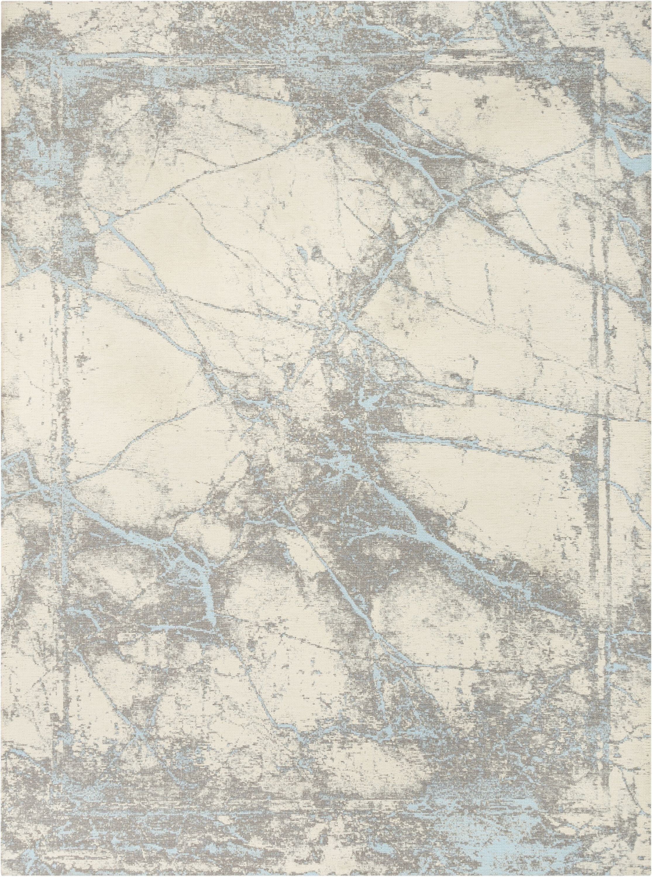 Forio Contemporary Distressed Marble Pattern Beige Kilim-Style Rug