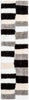 Chaska Geometric Squares Shag Ivory Black 3D Textured Rug