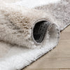 Edina Geometric Circles Shag Ivory Grey 3D Textured Rug