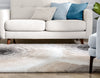 Edina Geometric Circles Shag Ivory Grey 3D Textured Rug