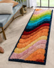 Lowry Abstract Waves Shag Multi 3D Textured Rug