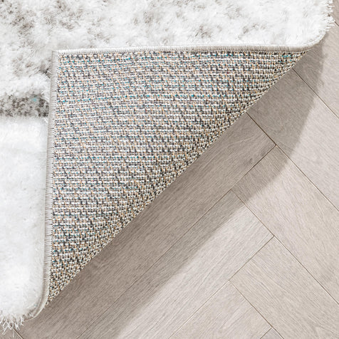 Remi Contemporary Geometric Boxes 3D Textured Shag Teal Grey Rug