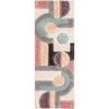 Remi Modern Geometric Stripes 3D Textured Shag Grey Purple Rug