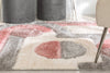 Remi Modern Geometric Stripes 3D Textured Shag Blush Gold Rug