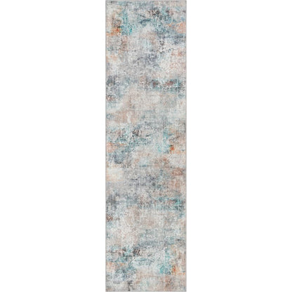 Amesti Machine Washable Light Blue Flat-Weave 5'3" x 7'3" Rug