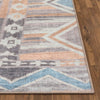 Boron Machine Washable Vintage Gabbeh Geometric Pattern Blush Pink Flat-Weave Distressed Rug