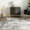Arcata Machine Washable Contemporary Distressed Abstract Grey Flat-Weave Distressed Rug