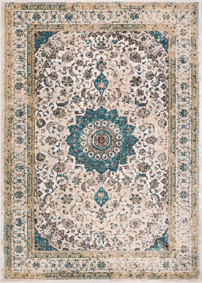 Mahal Beige Vintage Medallion Rug