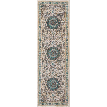 Mahal Beige Vintage Medallion Rug