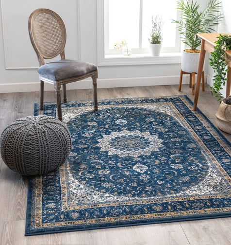 Mahal Blue Vintage Medallion Rug