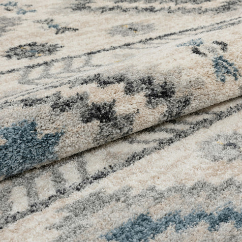 Prato Tribal Southwestern Geometric Blue Rug