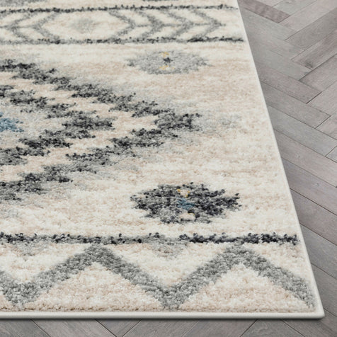Prato Tribal Southwestern Geometric Blue Rug