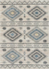 Prato Tribal Southwestern Geometric Blue Rug