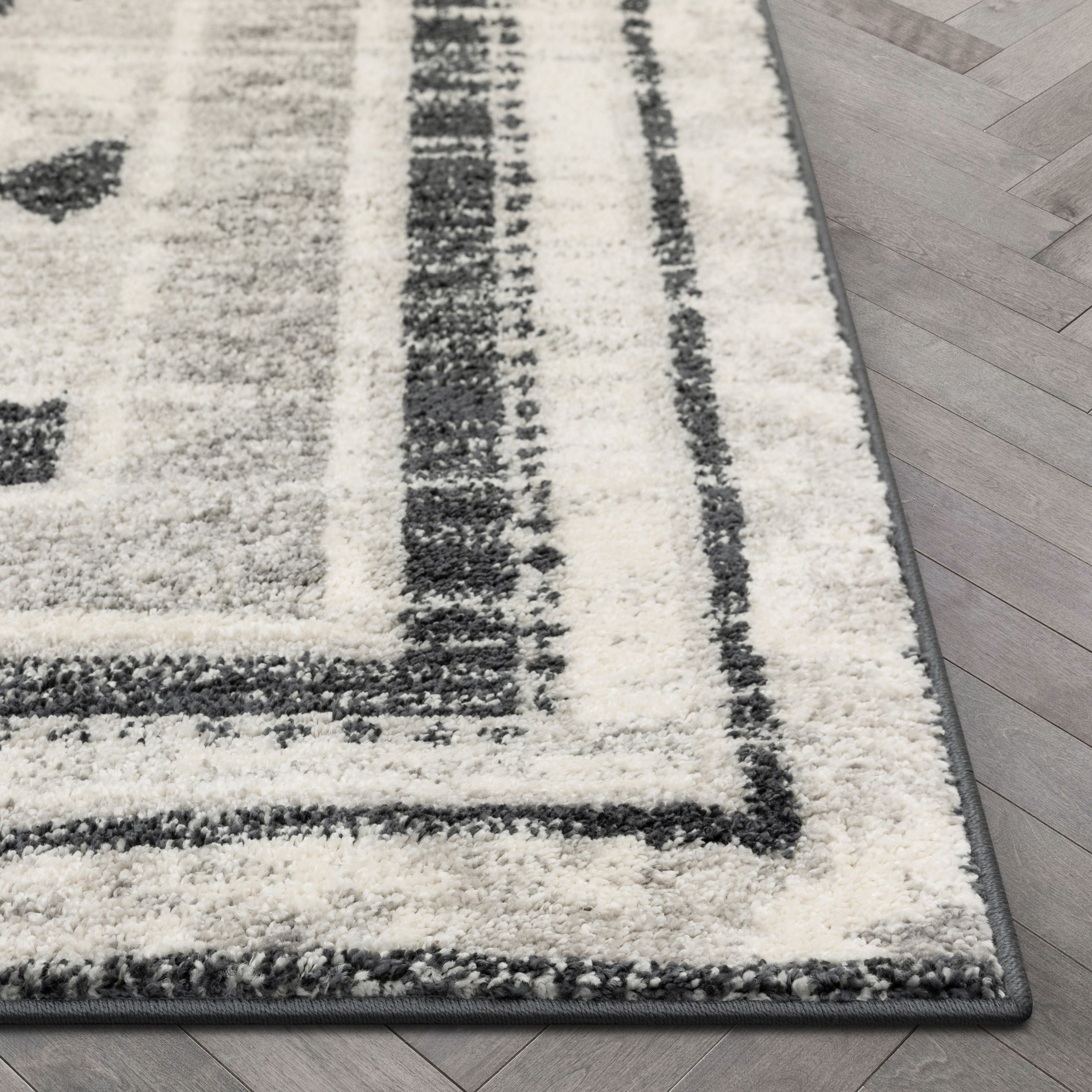 Pisa Aztec Tribal Southwestern Grey Rug