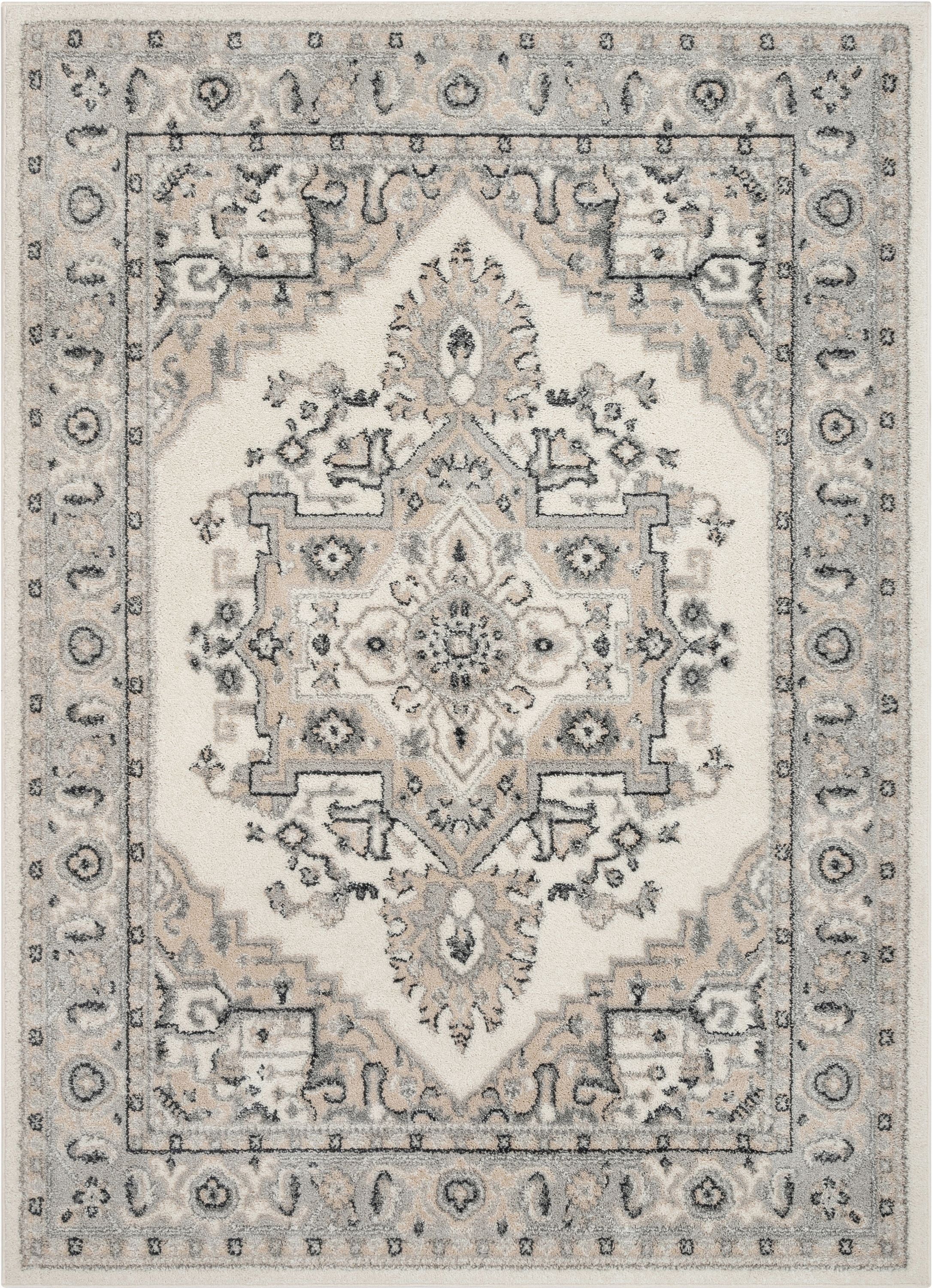 Scafa Vintage Medallion Oriental Beige 2'3" x 7'3" Runner Rug