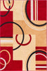 Boombastic Red Modern Geometric Rug