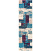 Central Park Blue Abstract Brushstrokes Rug 3'11" x 5'3"