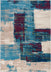 Central Park Blue Abstract Brushstrokes Rug 3'11