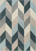 Porter Blue Mid-Century Modern Geometric Rug