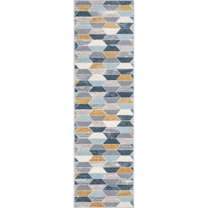 Maddox Blue Modern Geometric Rug