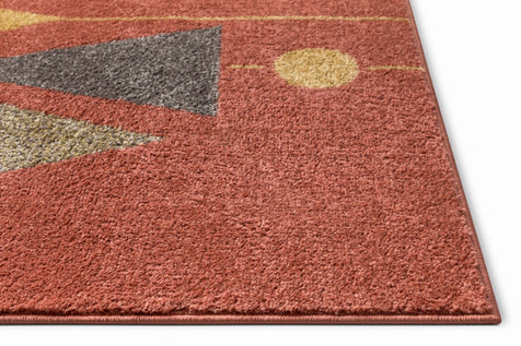 Scarlett Red Mid-Century Modern Rug
