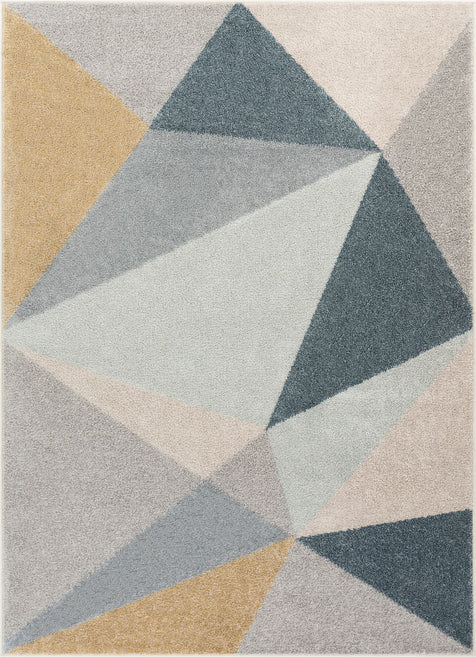Zelda Gold Modern Geometric Rug