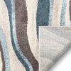 Flutter Modern Abstract Beige Rug 5'3" x 7'3"