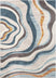 Flutter Modern Abstract Beige Rug 5'3