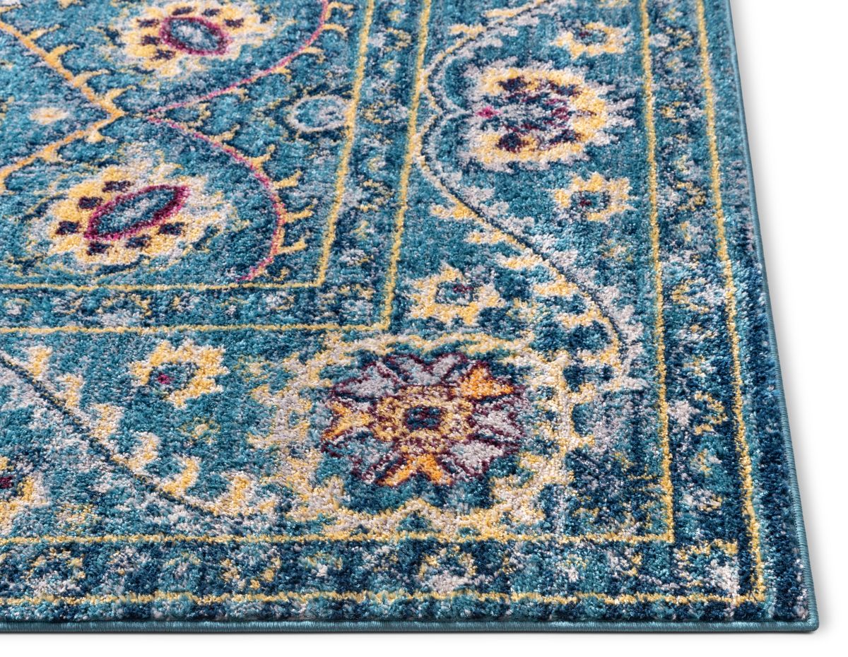 Mae Blue Modern Bohemian 7'10" x 9'10" Rug