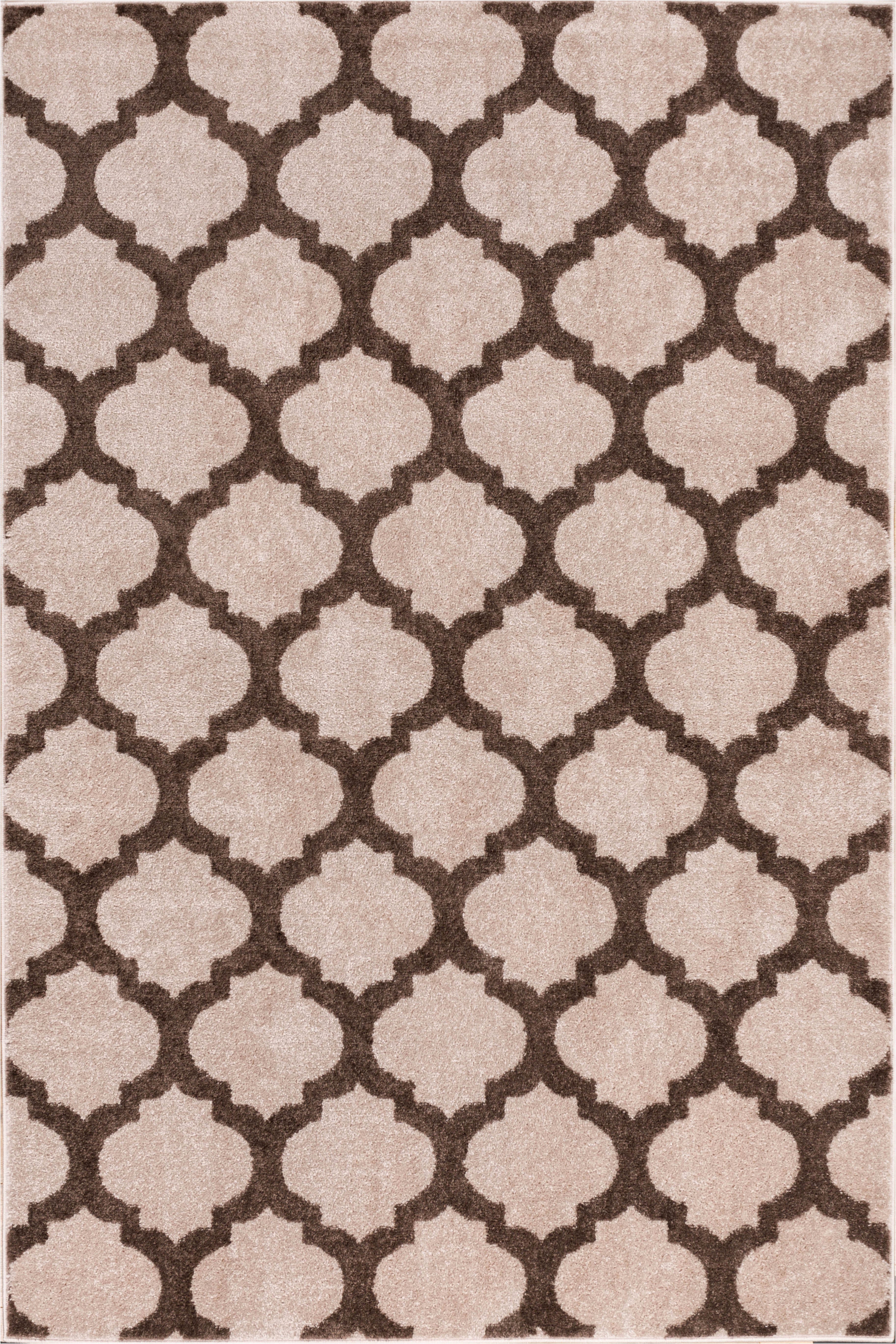 Zoe Natural Modern Trellis Rug