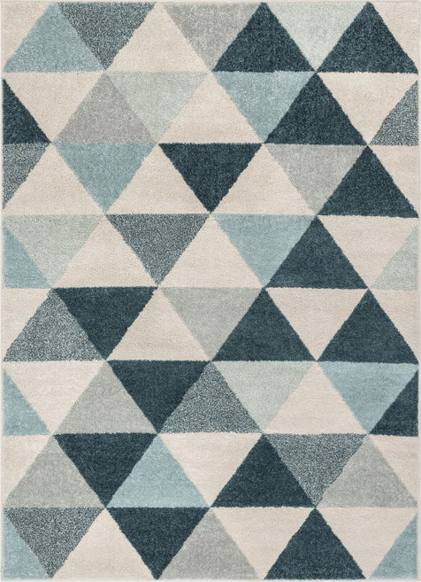 Alvin Dark Blue Mid-Century Modern Rug
