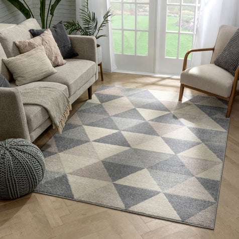 Alvin Grey Mid-Century Modern Rug