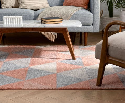 Alvin Blush Modern Geometric Rug