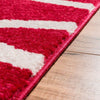 Poofy Red Modern Trellis Rug