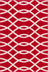 Poofy Red Modern Trellis Rug