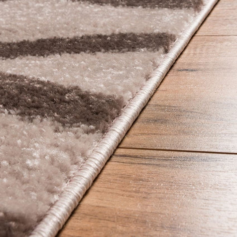 Poofy Natural Modern Trellis Rug