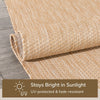 Leif Nordic Geometric Pattern Indoor Outdoor Natural Flatweave Rug