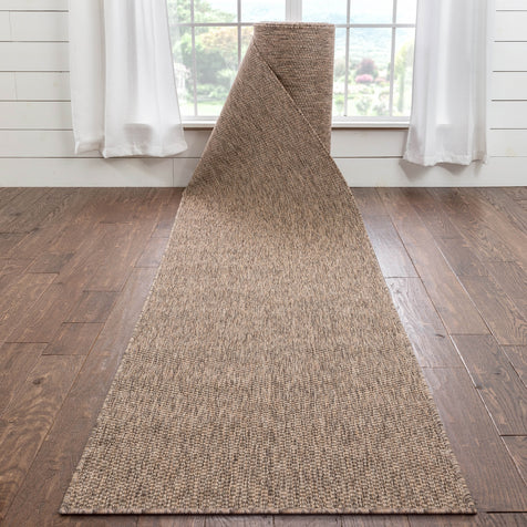 Custom Size Runner Leif Nordic Geometric Pattern Taupe 31 Inches Width x Choose Your Length Hallway Indoor/Outdoor Runner Rug