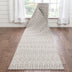 Custom Size Runner Nord Nordic Lattice Pattern Light Grey 31 Inches Width x Choose Your Length Hallway Indoor/Outdoor Runner Rug
