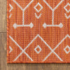 Nord Moroccan Tribal Indoor Outdoor Orange Flatweave Rug