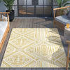 Linden Modern Stripes Indoor/Outdoor Yellow Flat-Weave Rug