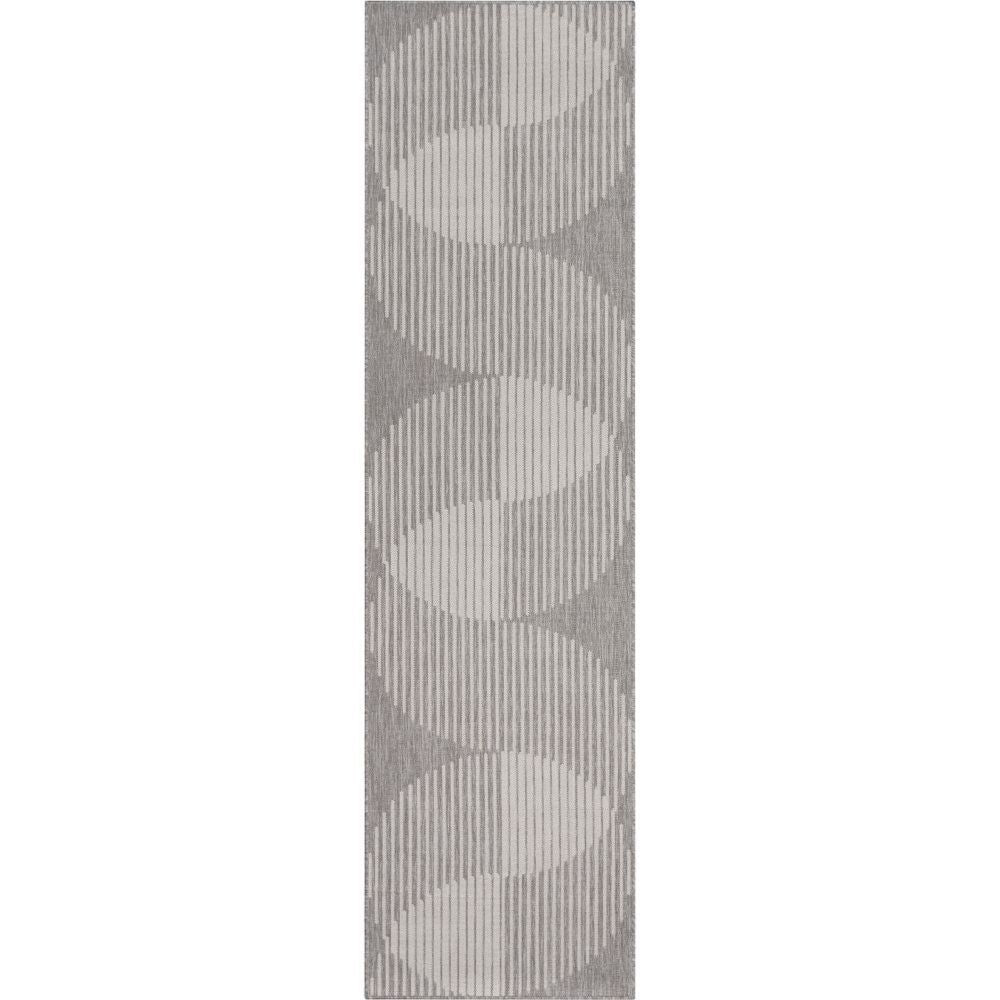 Alder Modern Stripes Indoor/Outdoor Ivory Grey Flat-Weave Rug