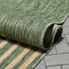 Alder Modern Stripes Indoor/Outdoor Green Flat-Weave Rug