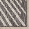 Kesia Modern Striped Black Indoor/Outdoor Rug