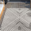 Kesia Modern Striped Black Indoor/Outdoor Rug