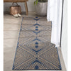 Kesia Modern Stripes Indoor/Outdoor Blue Flat-Weave Rug