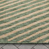 Kesia Modern Stripes Indoor/Outdoor Green Flat-Weave Rug